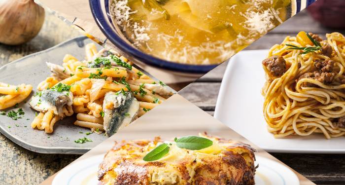 5 platos de pasta