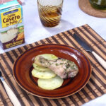 Pollo al horno con vino blanco