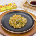 Arroz con verduras salteadas con soja