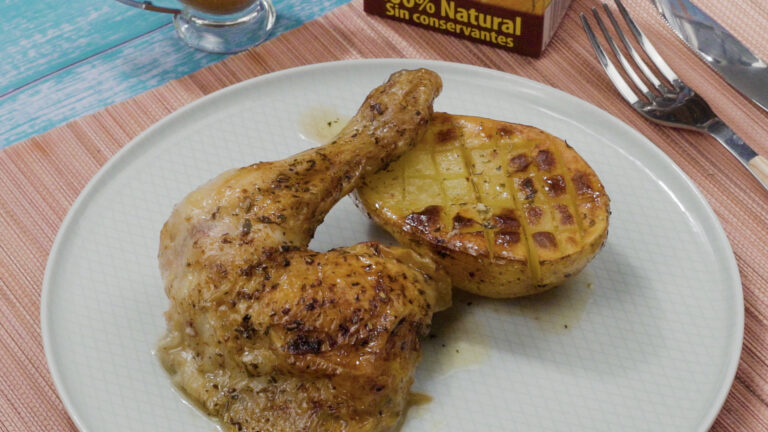 Pollo al horno con cerveza