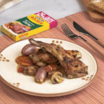 Conejo al horno con verduras
