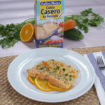 Salmón al horno con arroz