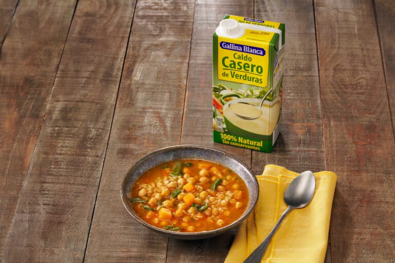 Garbanzos con arroz y verduras
