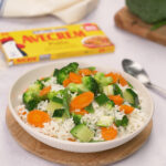 Arroz hervido con verduras