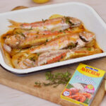 Salmonetes al horno con patatas