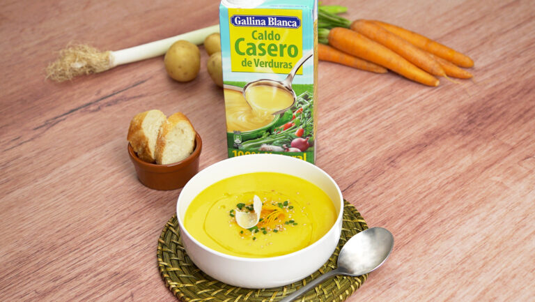 Crema de puerros y zanahoria