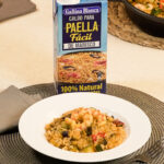 Arroz con berenjenas y gambas