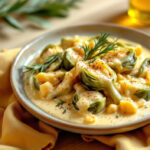 Alcachofas con salsa de queso