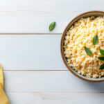 Arroz con aceite crudo