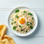 Arroz con espinacas y queso