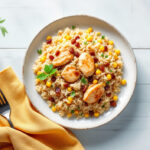Arroz con pollo y pasas