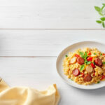 Arroz con salchichas