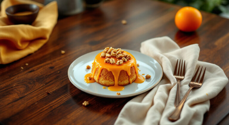Bizcocho de naranja y nueces