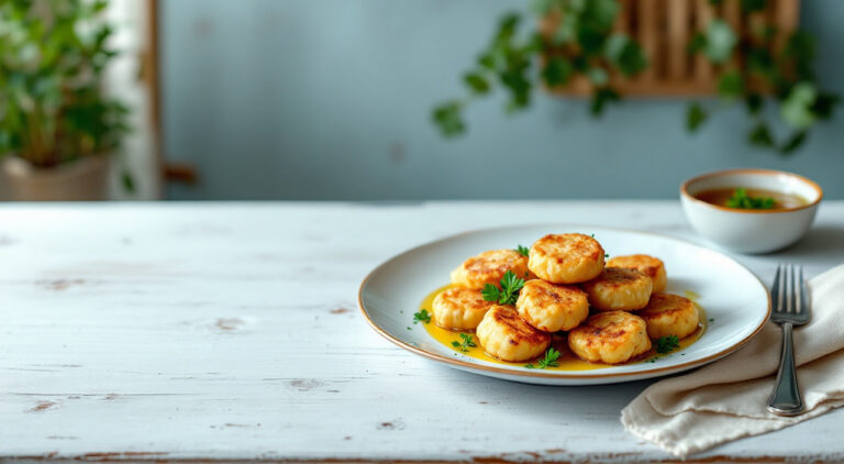 Buñuelos de bacalao y patatas