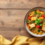 Caballas con fideos