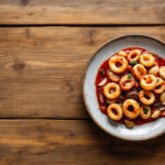 Calamares al vino tinto