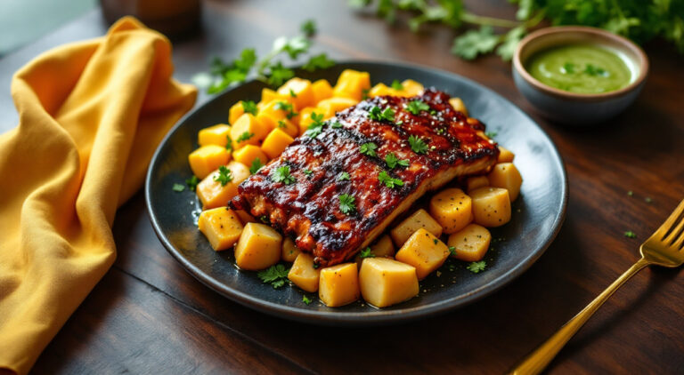 Costillas saladas con papas
