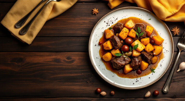 Estofado de carne de caballo al pedro ximenez