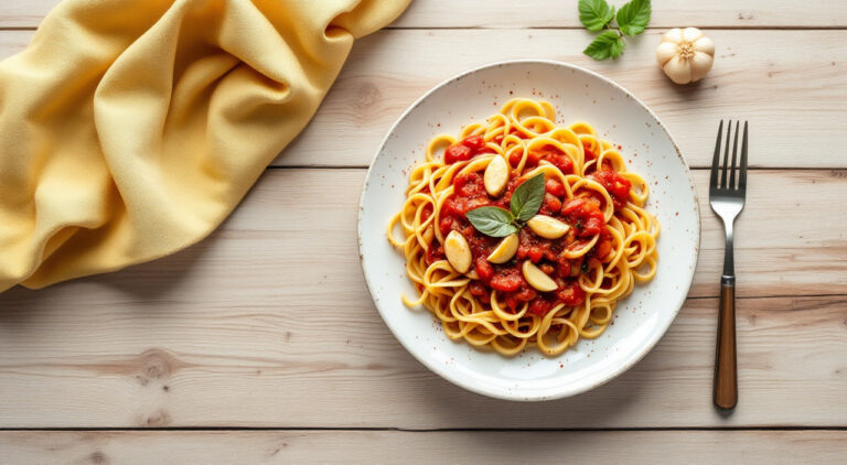 Fideos al ajillo