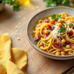 Fideos con garbanzos
