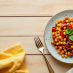 Garbanzos fritos con jamón y chorizo