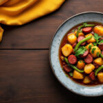 Guiso de patatas con longaniza