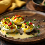 Huevos rellenos de aguacate