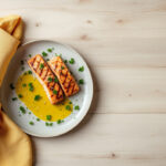 Lomo de salmón con ajo y perejil