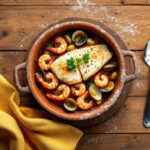 Lomos de merluza con marisco