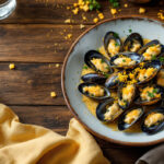 Mejillones a la crema de roquefort