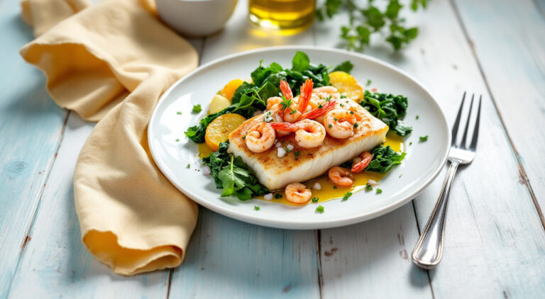 Merluza rellena de gambas y langostinos