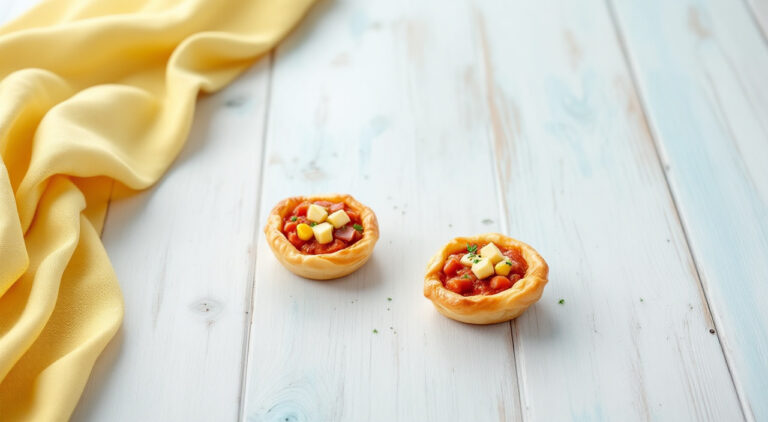 Mini volovanes de jamón y queso
