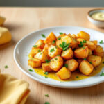 Patatas fritas con ajo y perejil