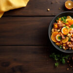 Picadillo de naranjas con huevo y atún
