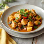 Pollo de campo en salsa