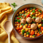 Potaje de garbanzos con pelotas