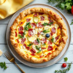 Quiche de puerros y jamón serrano