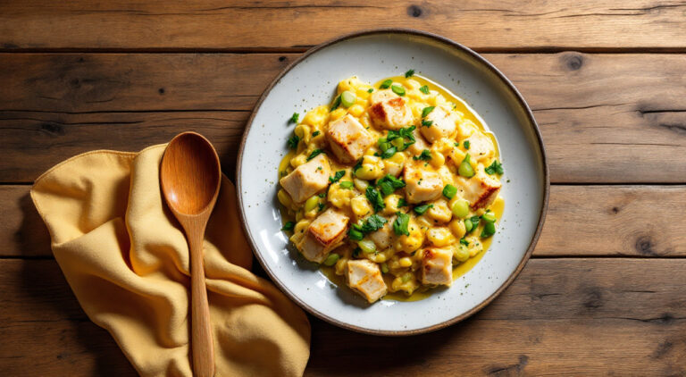 Revuelto de puerros y bacalao