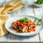Rollitos de berenjena y jamón