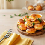 Rollitos de jamón y queso rebozados