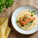 Salmón con salsa de vermut