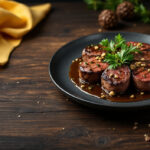 Solomillo de ternera en salsa de trufas
