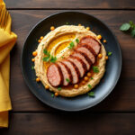 Solomillos de cerdo con hummus