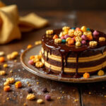 Tarta de chocolate, galletas maria y lacasitos