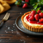 Tarta de cuajada y fresa