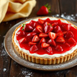 Tarta de fresas con gelatina de fresa