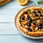 Tartaletas de anchoas, cebollas y aceitunas negras
